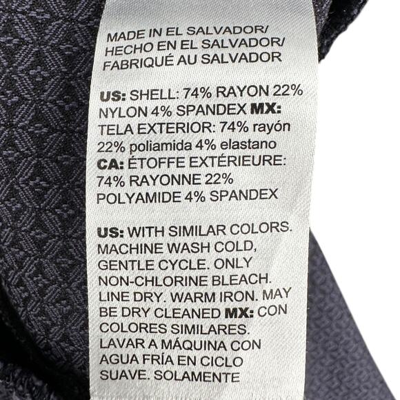 Chico's Gray Geometric Patterned‎ Flat Front Stretch Casual Pants 16 Petite - Picture 4 of 8